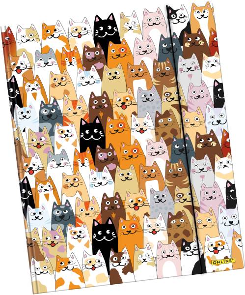 ONLINE Gummizugmappe A3 10116/6 Fluffy Cats