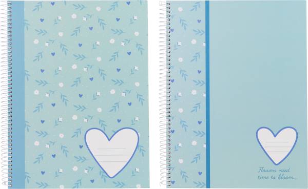ANCOR Spiralbuch Hardcover A4 117820 B'LOG SWEET BLUE,kariert 80B.