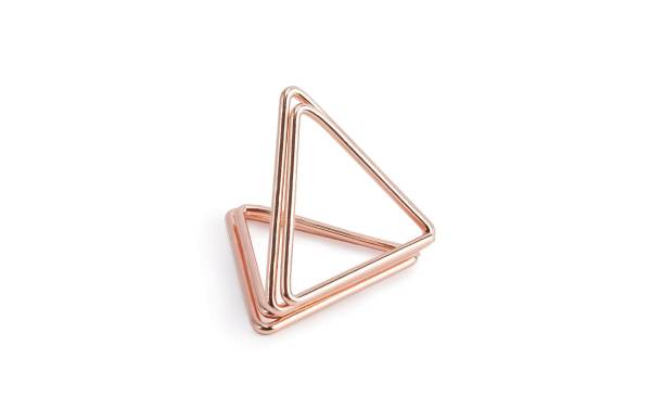 Partydeco Tischkarte Halter Triangel 2.3 cm, 10 Stück, Rosegold