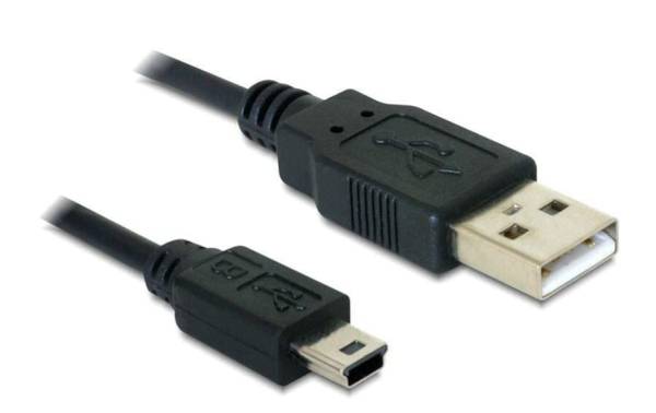 Delock USB 2.0-Kabel USB A – Mini-USB B 1 m