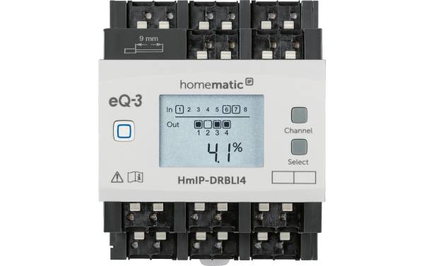 Homematic IP Smart Home Funk-Jalousieaktor für Hutschienenmontage 4-fach
