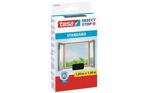 tesa Fliegengitter STANDARD für Fenster, 1,00 m x 1,00 m