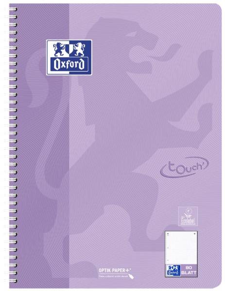 Oxford Collegeblock Touch Pastell, DIN A4+, liniert