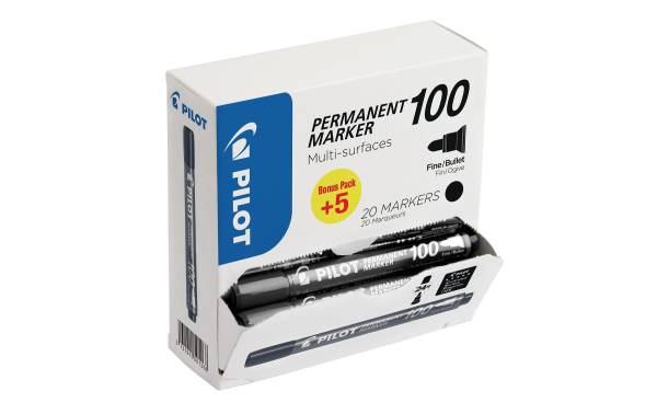 Pilot Permanent-Marker 100 XL 15+5 Gratis Schwarz