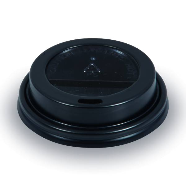 Domdeckel (PS) schwarz 73mm – 100 Stück