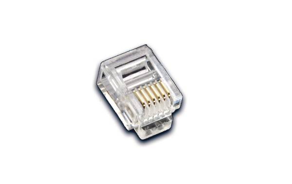 Wirewin Modularstecker RJ-12, 6P/6C, 100er-Pack