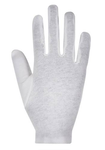 Baumwoll-Trikot-Handschuhe Premium Qualität, weiss gebleicht