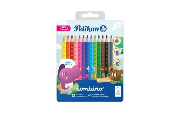 Pelikan Dreikant-Buntstifte-Set combino, 12er Metalletui