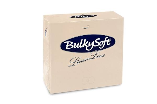 Servietten Bulkysoft Airlaid, crema, 40x40cm, 1/4 Falz - Karton à 10 Pack / Pack à 50 Servietten