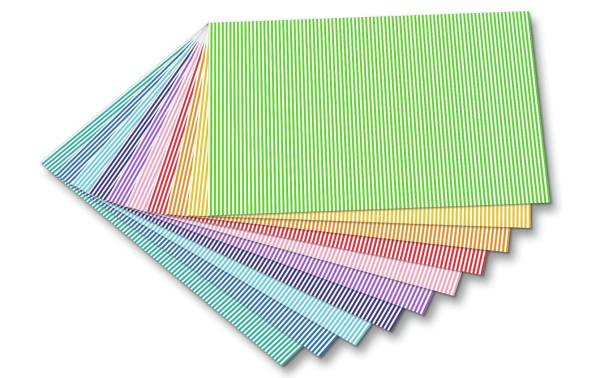 folia Motivkarton "Streifen klein", 500 x 700 mm, 300 g/qm
