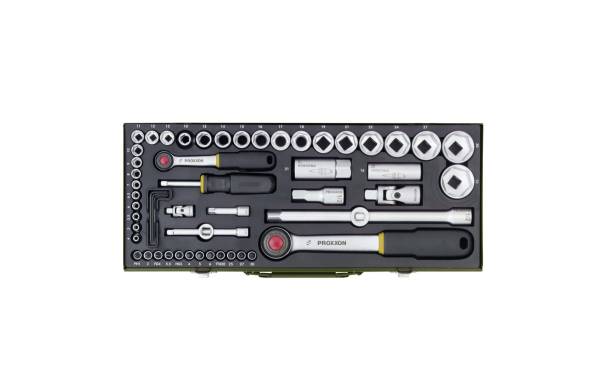Proxxon Industrial Steckschlüssel-Set 1/4 &amp; 1/2 56-teilig