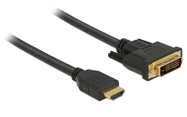 Delock Kabel HDMI – DVI, 0.5m, bidirektional