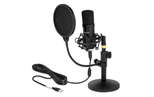 Delock Kondensatormikrofon USB für Gaming & Podcasting