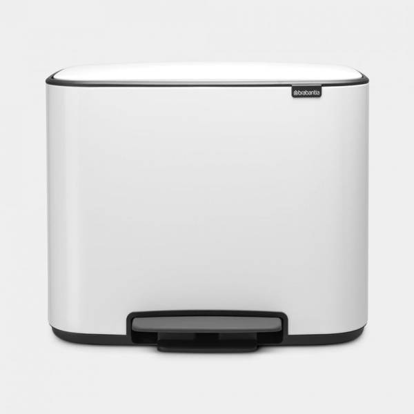 BRABANTIA Treteimer BO 121005 3×11 L weiss