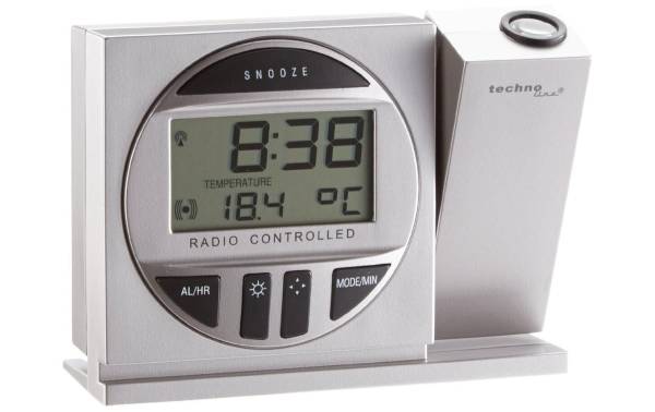 Technoline Funkwecker WT590 mit Projektion, Silber
