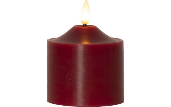 Star Trading LED-Kerze Pillar Flamme, 9.5 cm, Rot