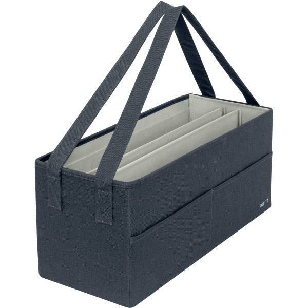 LEITZ Hot Desk Stofftasche 6444-00-89 samtgrau 3 Fächer 46.5x21x20cm