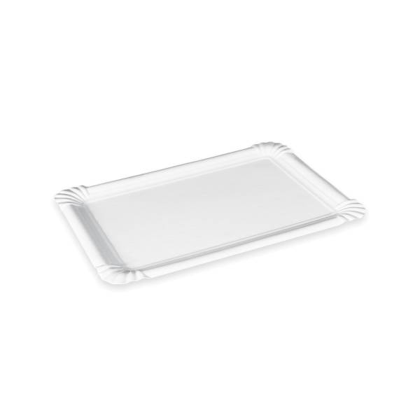 Pappteller weiß 13 x 20 cm RECY – 25 Stück