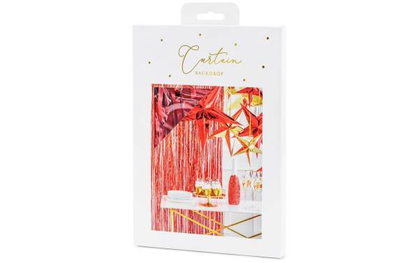 Partydeco Partyaccessoire Vorhang 90 x 250 cm, Rot