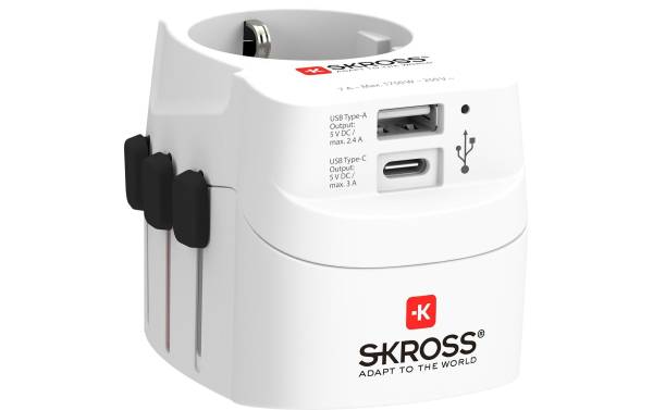 SKROSS World Travel Adapter 1.302462 PRO Light USB (AC)