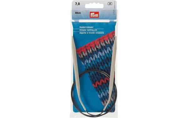 Prym Rundstricknadel Ø 7 mm x 80 cm, Alu, Grau