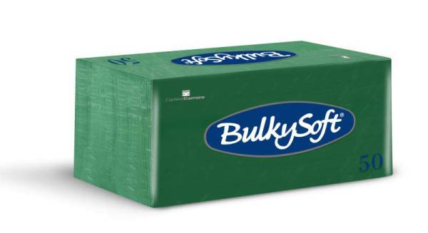 Servietten Lunch Bulkysoft, 2-lagig, tannengrün, 38x38cm, 1/8 Falz - Karton à 40 Pack / Pack à 50 Se