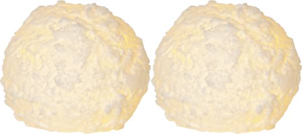 LED Pillar Kerze 2P Snowball