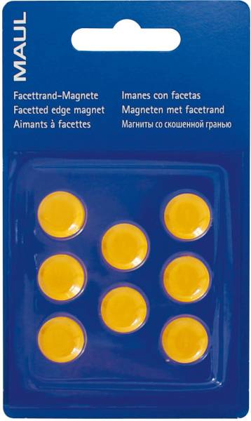 Magnete 15mm gelb 8 Stück MAUL 6175213