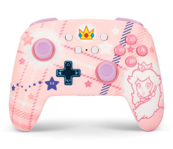POWER A Enhanced Wireless Ctrl. NSGP025501 NSW, Princess Peach Plaid