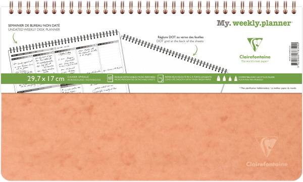 BIELLA Agenda AgeBag undatiert 78349C Weekly 60 Blatt tab. 29.7x17cm
