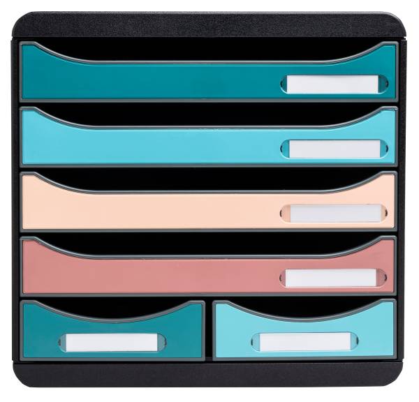 EXACOMPTA Schbuladenbox SKANDI A4+ 312606D Big Box Maxi, 6 Schubladen