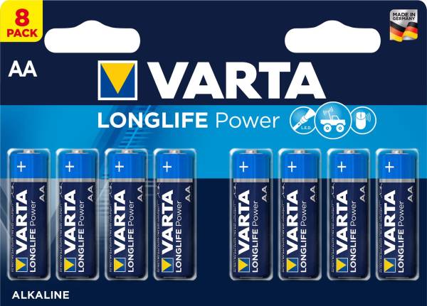 Batterie Longlife Power AA/LR06, 8 Stück VARTA 490612141