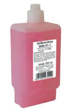 CLEAN and CLEVER Seifencrème SMA 91, Blumenduft, rosa, pH-neutral, 500 ml (12 Patronen)