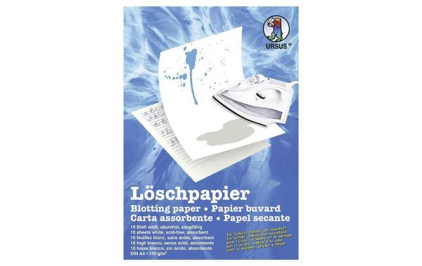 Löschpapier A4 135g, weiss 10 Blatt URSUS 3974600