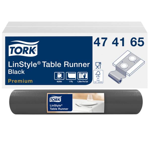 TORK-474165 Tork LinStyle Tischläufer Schwarz –