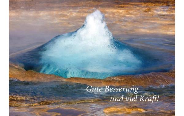 Natur Verlag Genesungskarte Geysir 17.5 x 12.2 cm