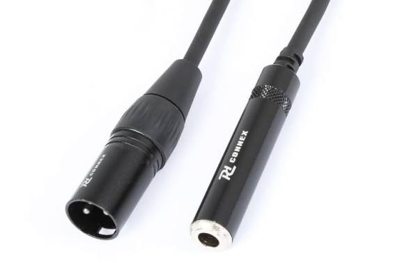PD Connex CX130 XLR 3 Pole, male – Klinke 6.3mm, female 0.15 m
