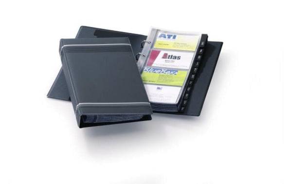 DURABLE Visitenkarten-Ringbuch VISIFIX, schmal, anthrazit