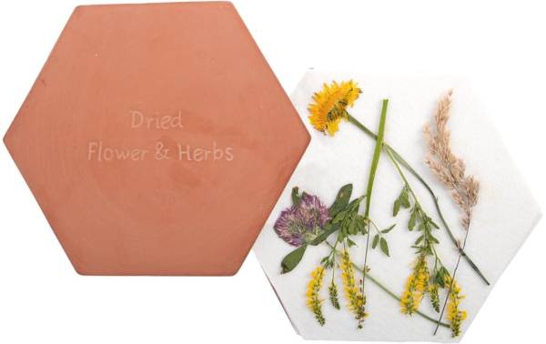 Esschert Design Blumen-und Kräuterpresse Mikrowelle 7-teilig
