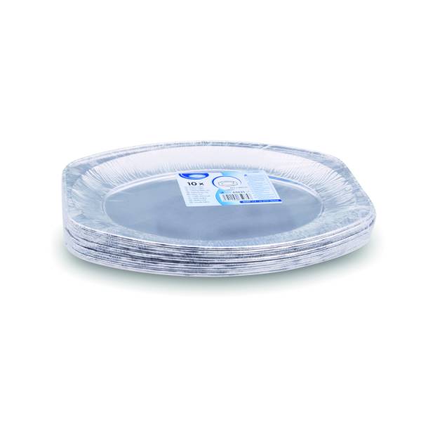 Catering-Platte (ALU) oval 33,3 x 23,3 cm – 10 Stück