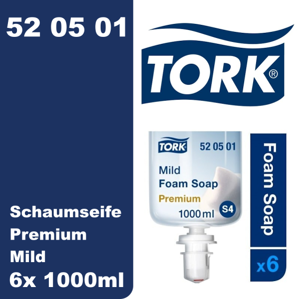 520501 – Tork milde Schaumseife S4 – Karton à 6 Patronen