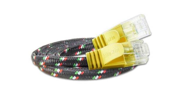 SLIM Slimpatchkabel Cat 6, UTP, 1 m, Gelb