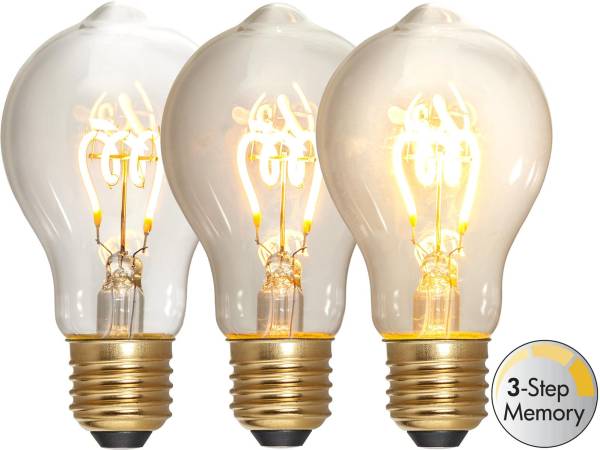 LED Leuchtmittel E27 TA60 Decoled Spiral Clear 3-step