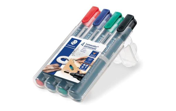 STAEDTLER Lumocolor Permanent-Marker 352, 4er Etui