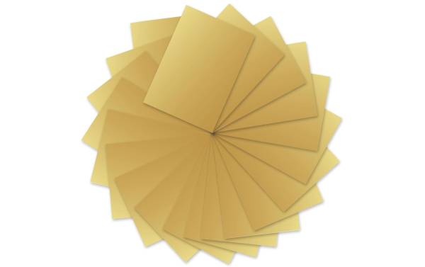 URSUS Tonzeichenpapier A4, 130 g/m², 100 Blatt, Gold