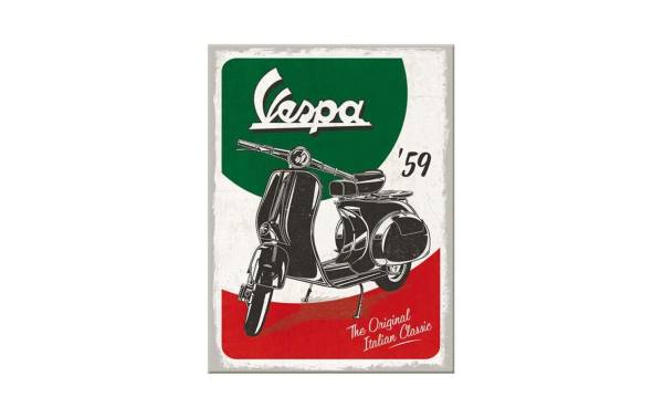 Nostalgic Art Haftmagnet Vespa 1 Stück, Rot/Schwarz/Weiss