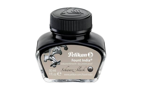 Pelikan Tinte "Fount India", schwarz, im Glas