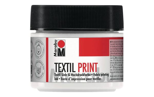 Marabu Textilfarbe "Textil Print", titanweiß, 100 ml