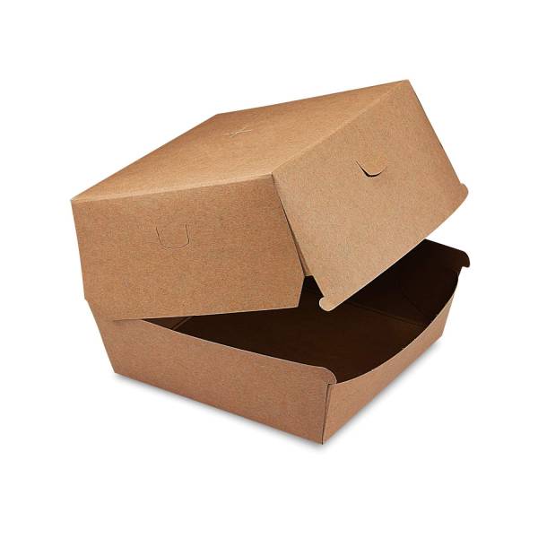 Burgerbox (PAP FSC Mix) fettdicht kraft 135 x 135 x 100 mm – 50 Stück