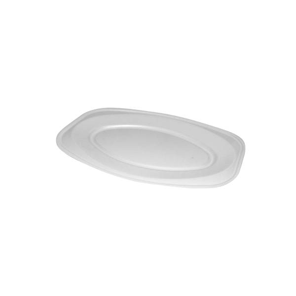 Party-Platte (XPS) oval weiß 35 x 24,7 cm – 10 Stück